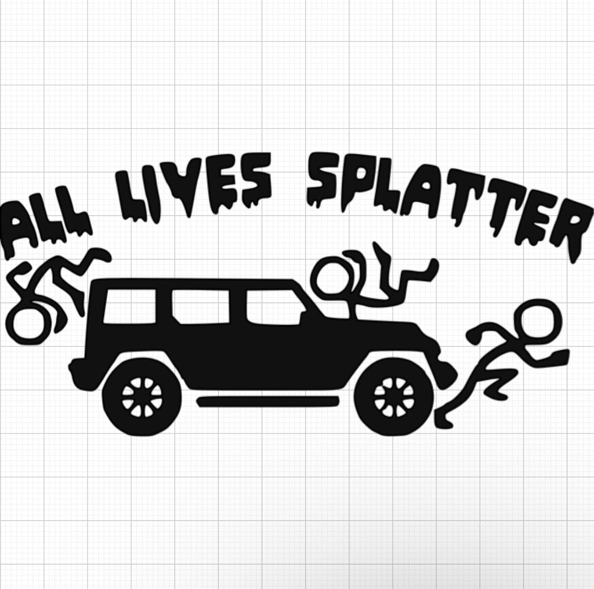 All Lives Splatter Car Decal