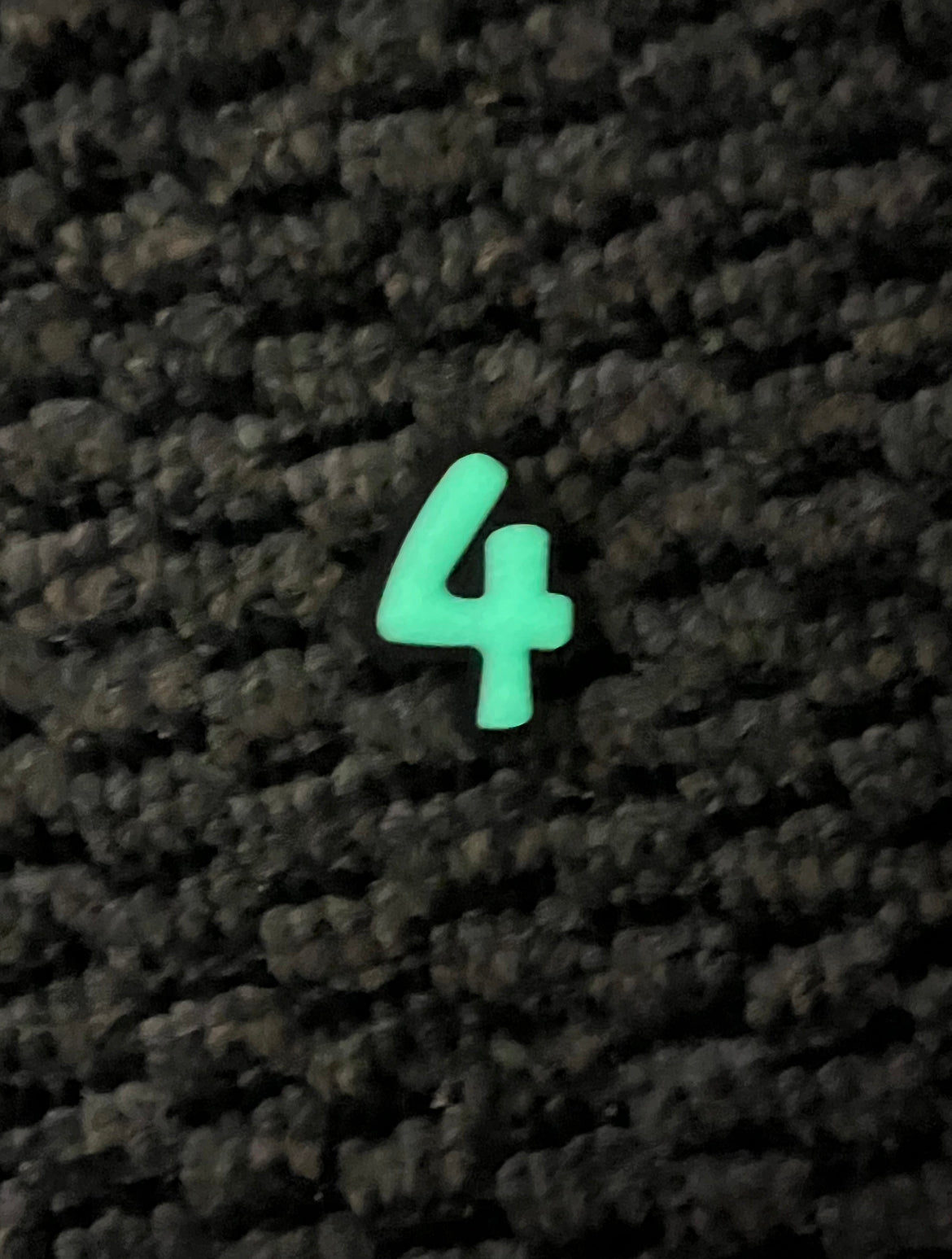 Glow in the Dark Number Croc Charms