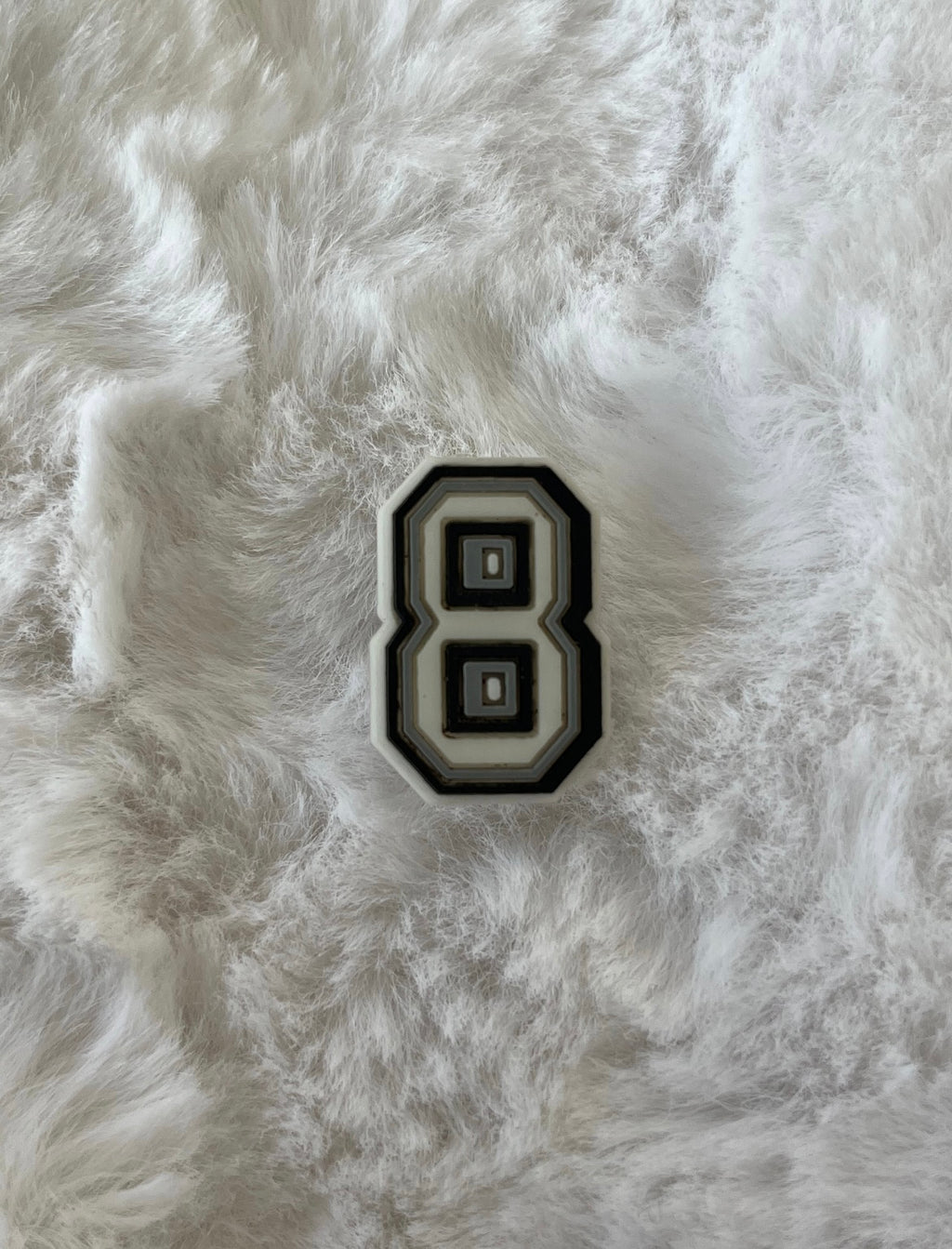 Black and White Number Shoe Charms