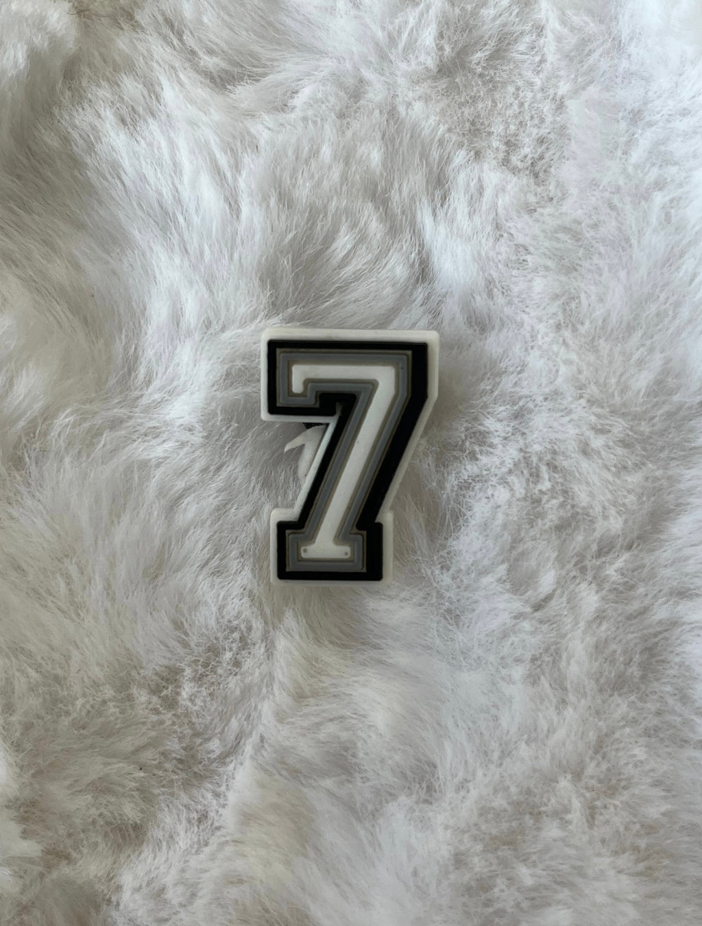 Black and White Number Shoe Charms