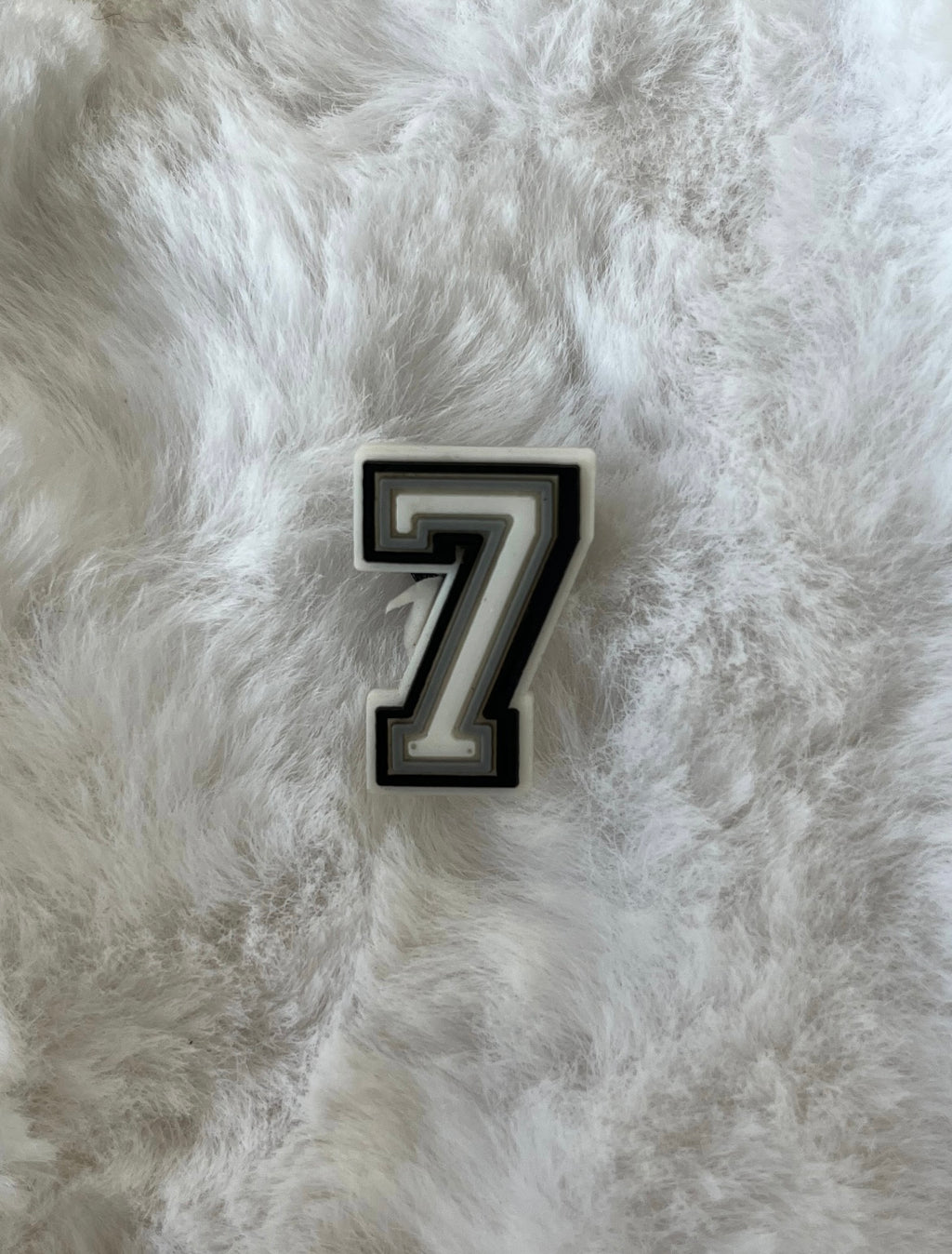 Black and White Number Shoe Charms