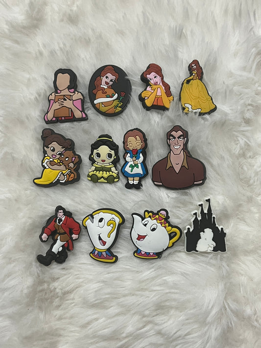 Beauty and the Beast Shoe Charms