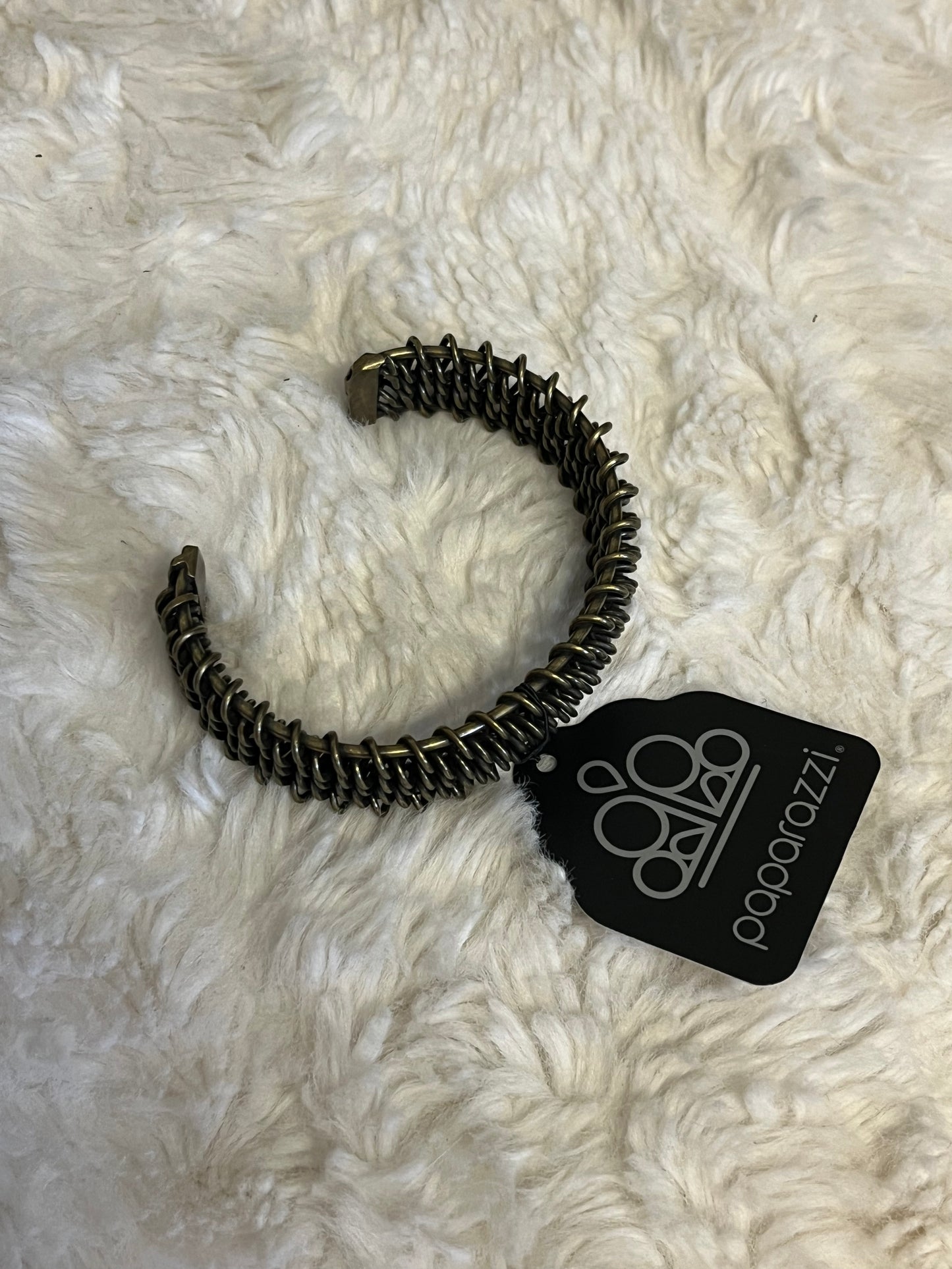 Antique Brass Weave Cuff