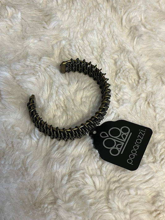 Antique Brass Weave Cuff