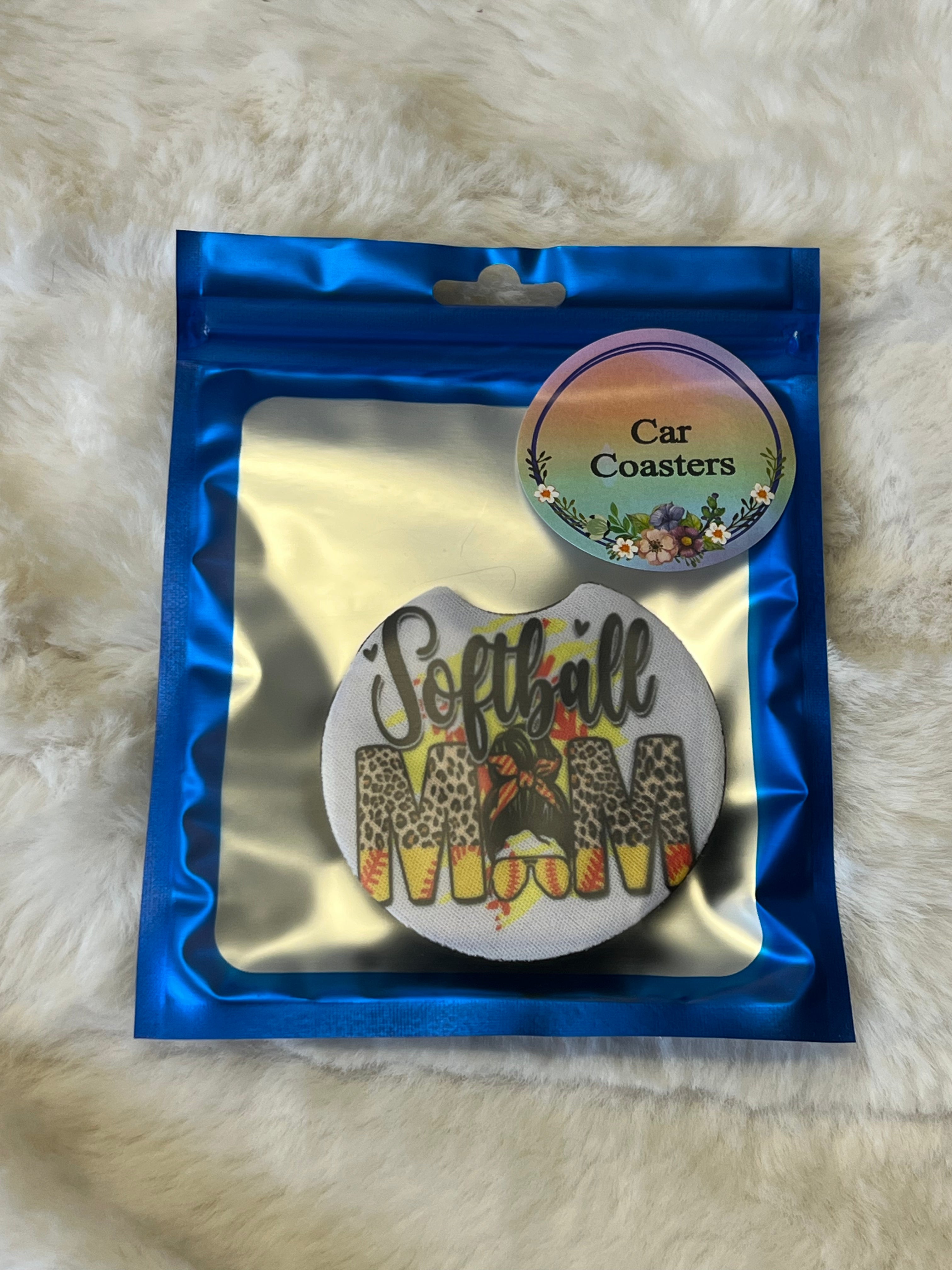 Softball Vehicle Coasters