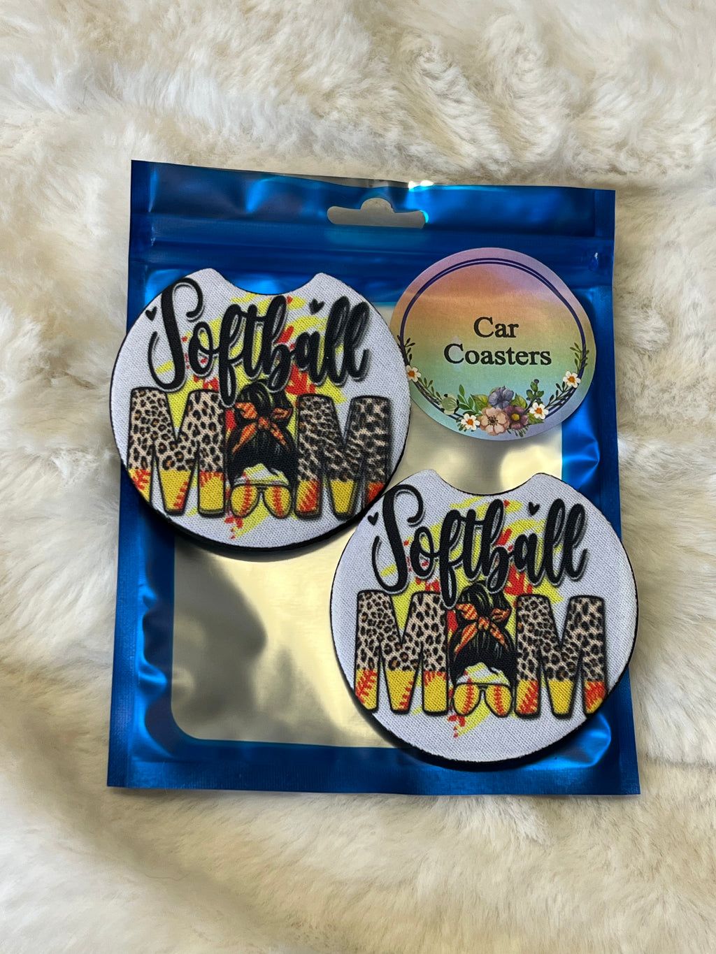 Softball Vehicle Coasters