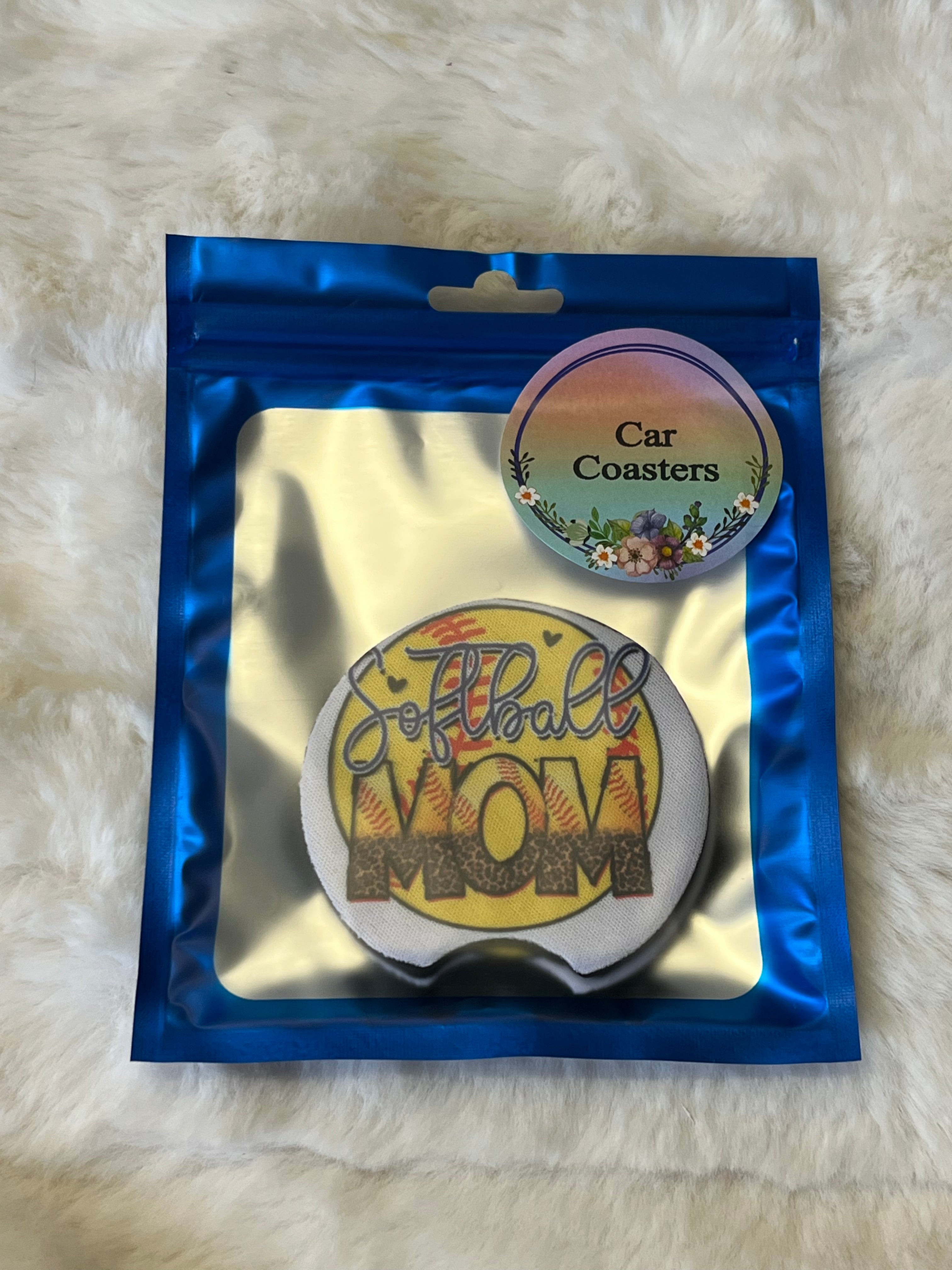 Softball Vehicle Coasters