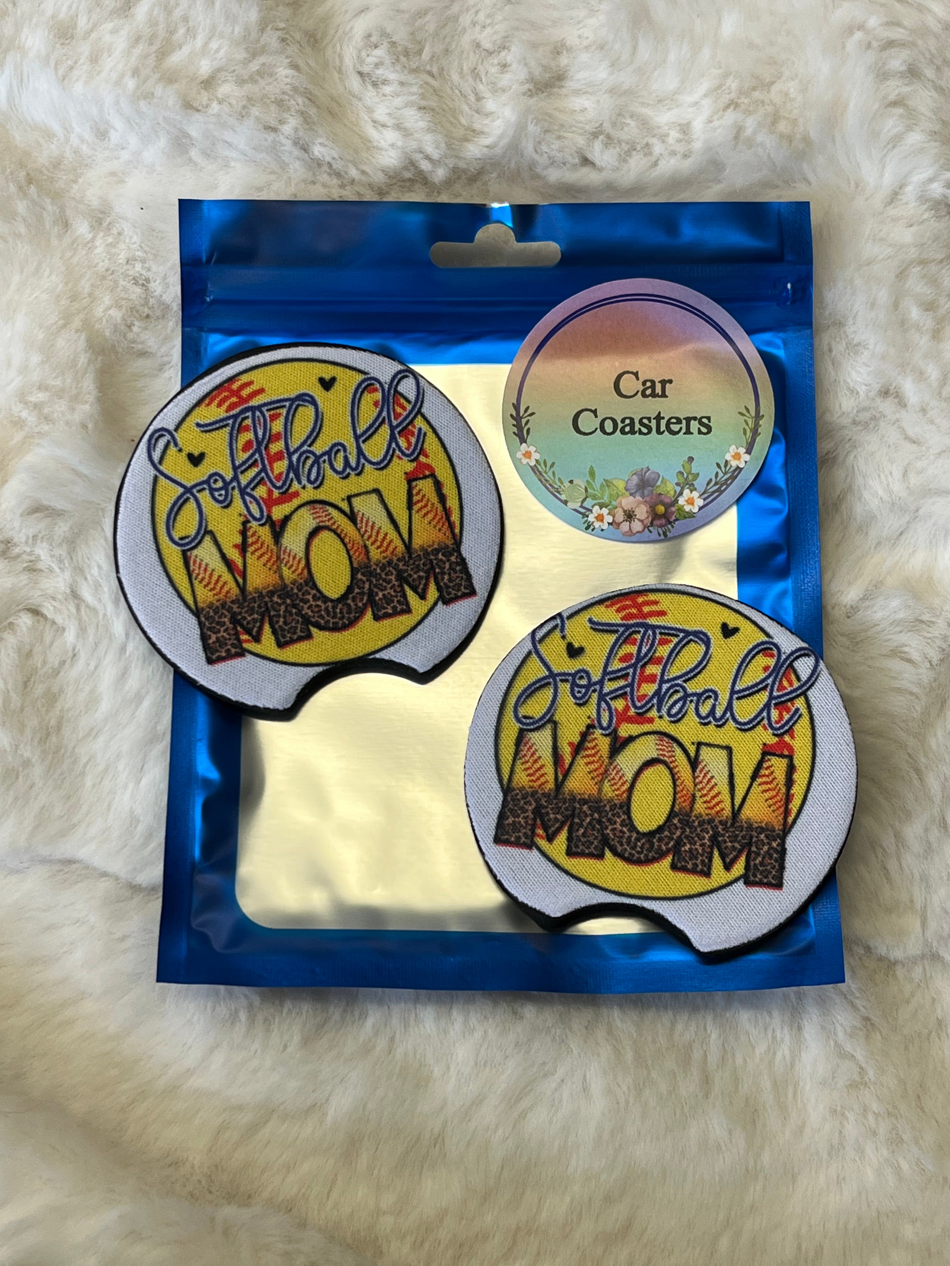 Softball Vehicle Coasters