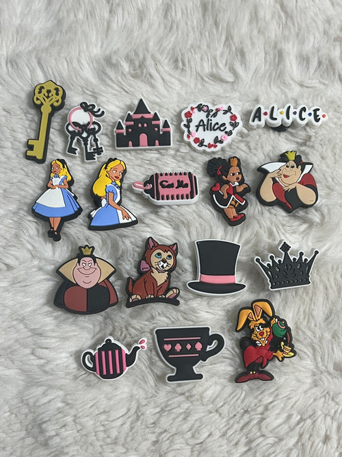 Alice in Wonderland Shoe Charms