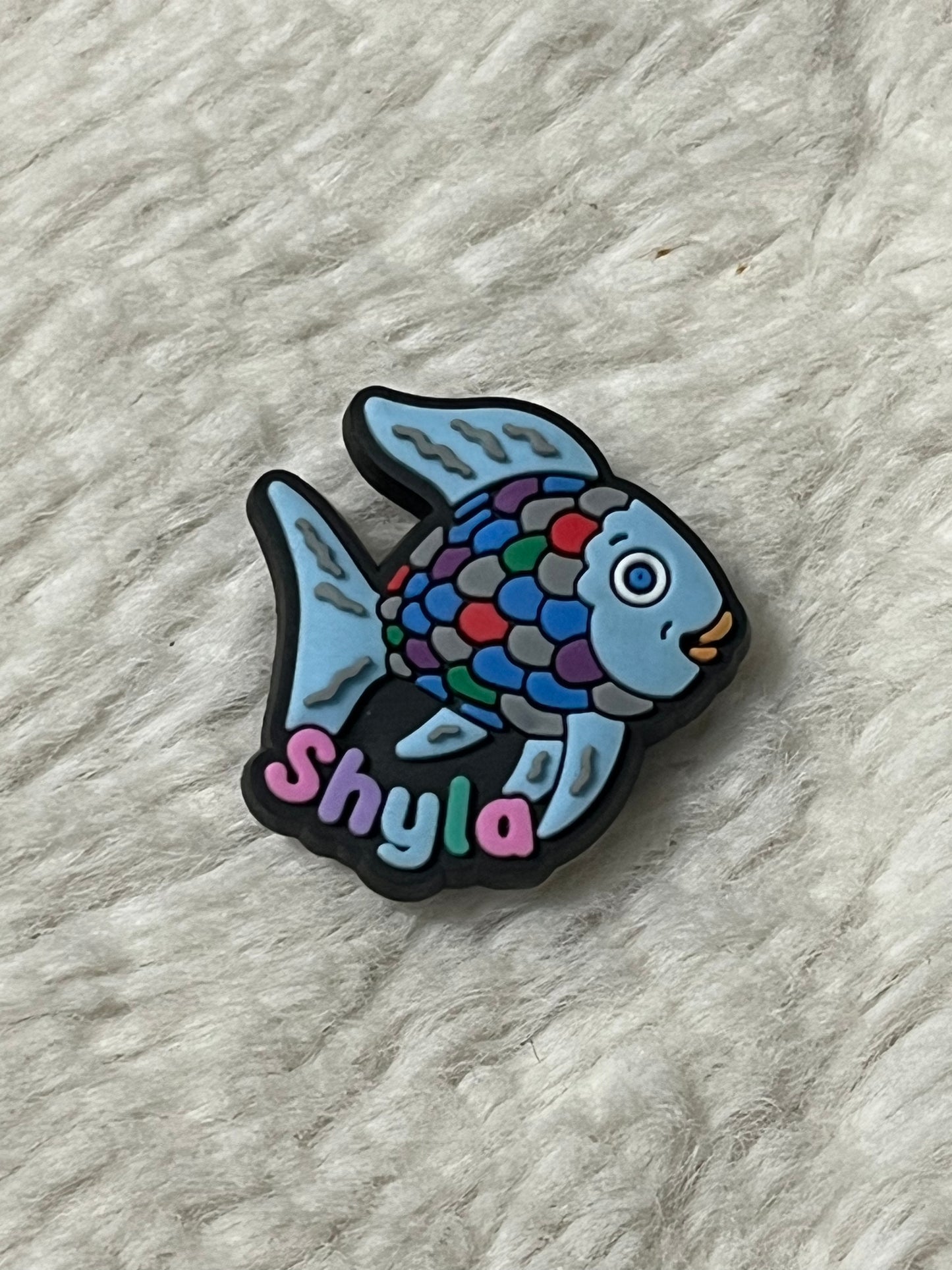 Rainbow Fish Shoe Charm