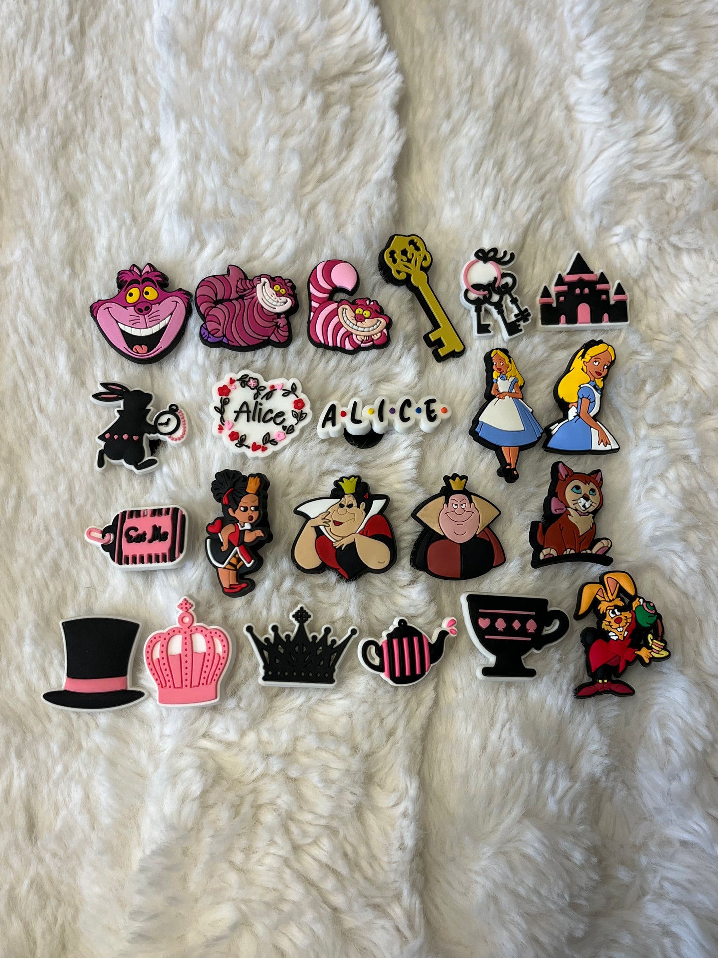 Alice in Wonderland Shoe Charms
