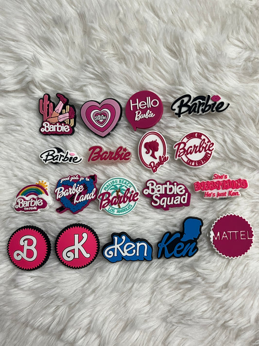 Barbie (Words) Shoe Charms