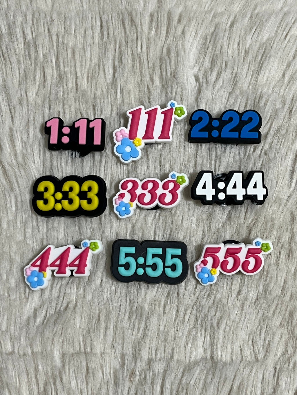 Angel Numbers Shoe Charms