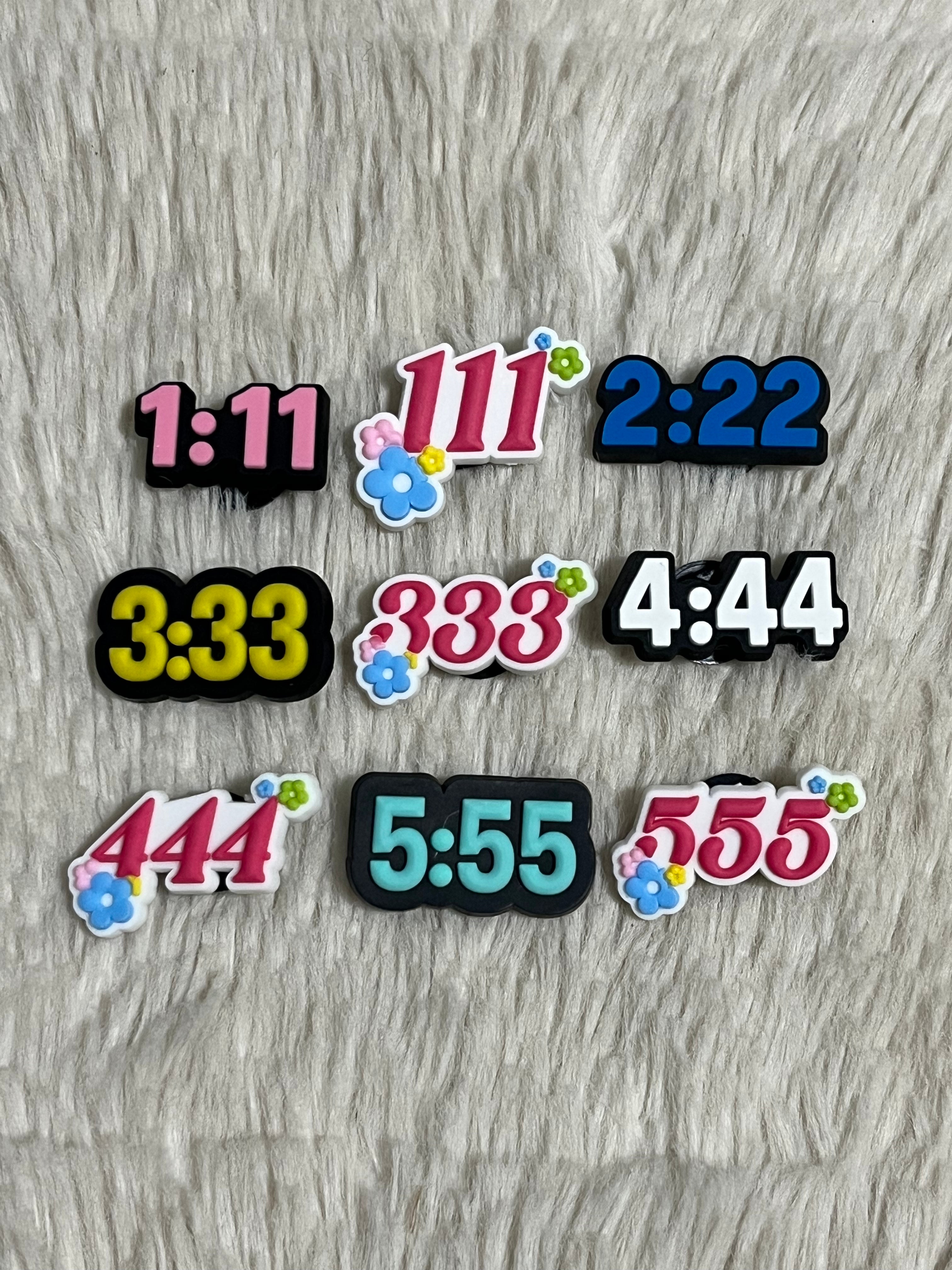 Angel Numbers Shoe Charms