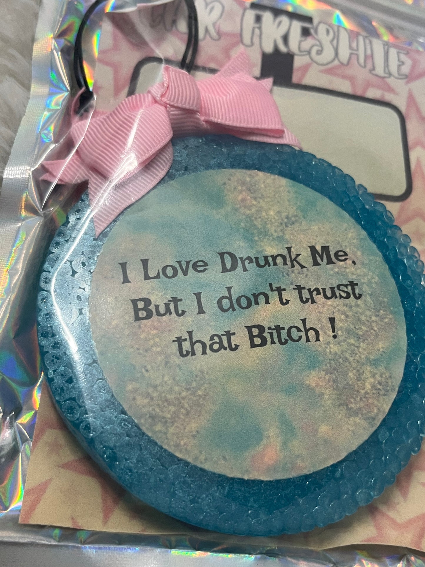 I Love Drunk Me Car Freshie